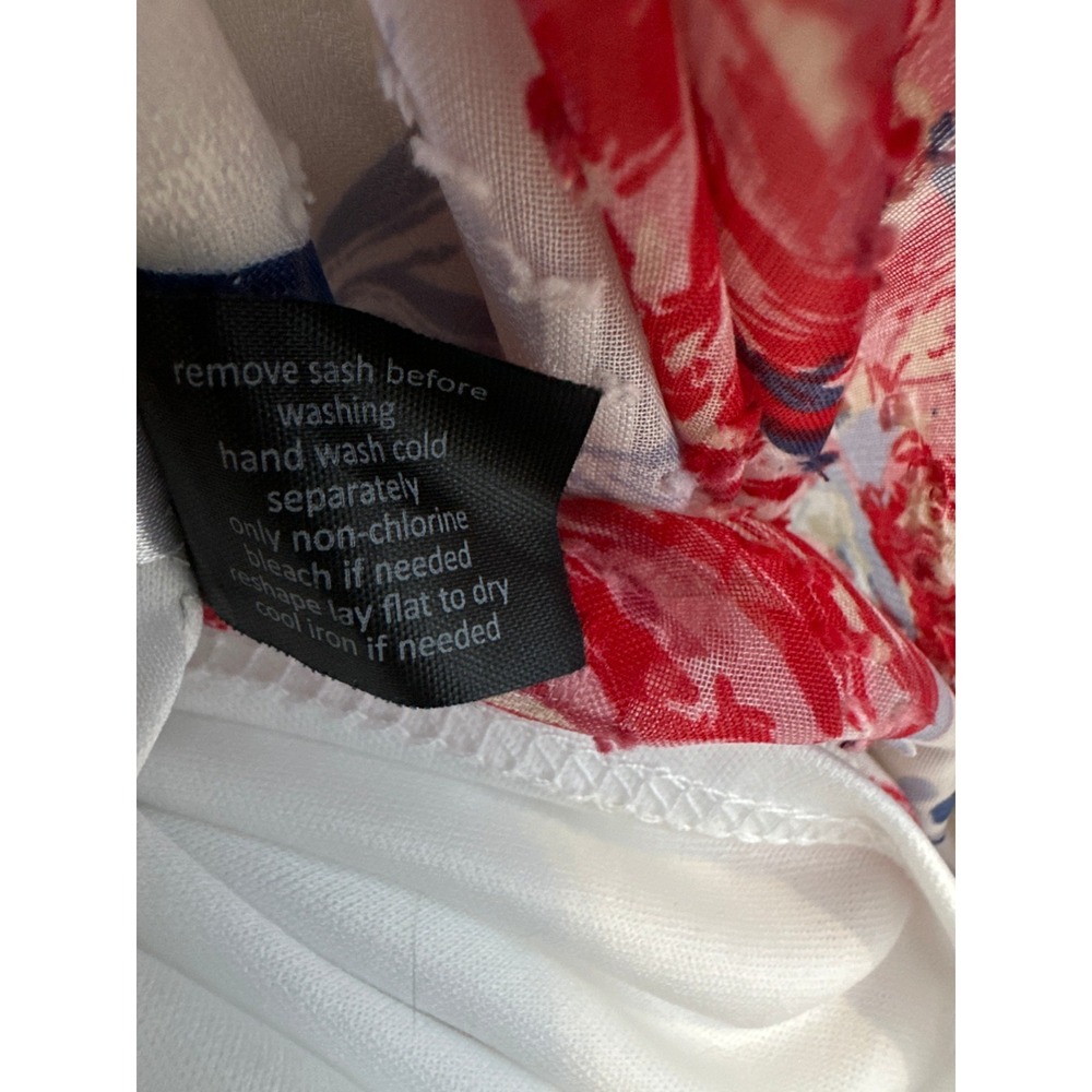 Lane Bryant 4th of July Theme Floral Burnout Dress Tie Plus Size 20 Summer *Flaw - Picture 10 of 15